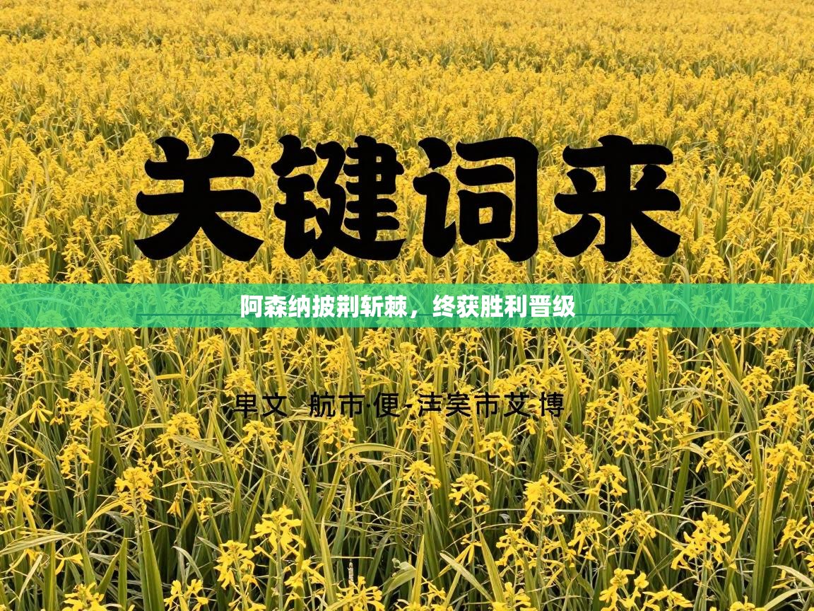 阿森纳披荆斩棘，终获胜利晋级